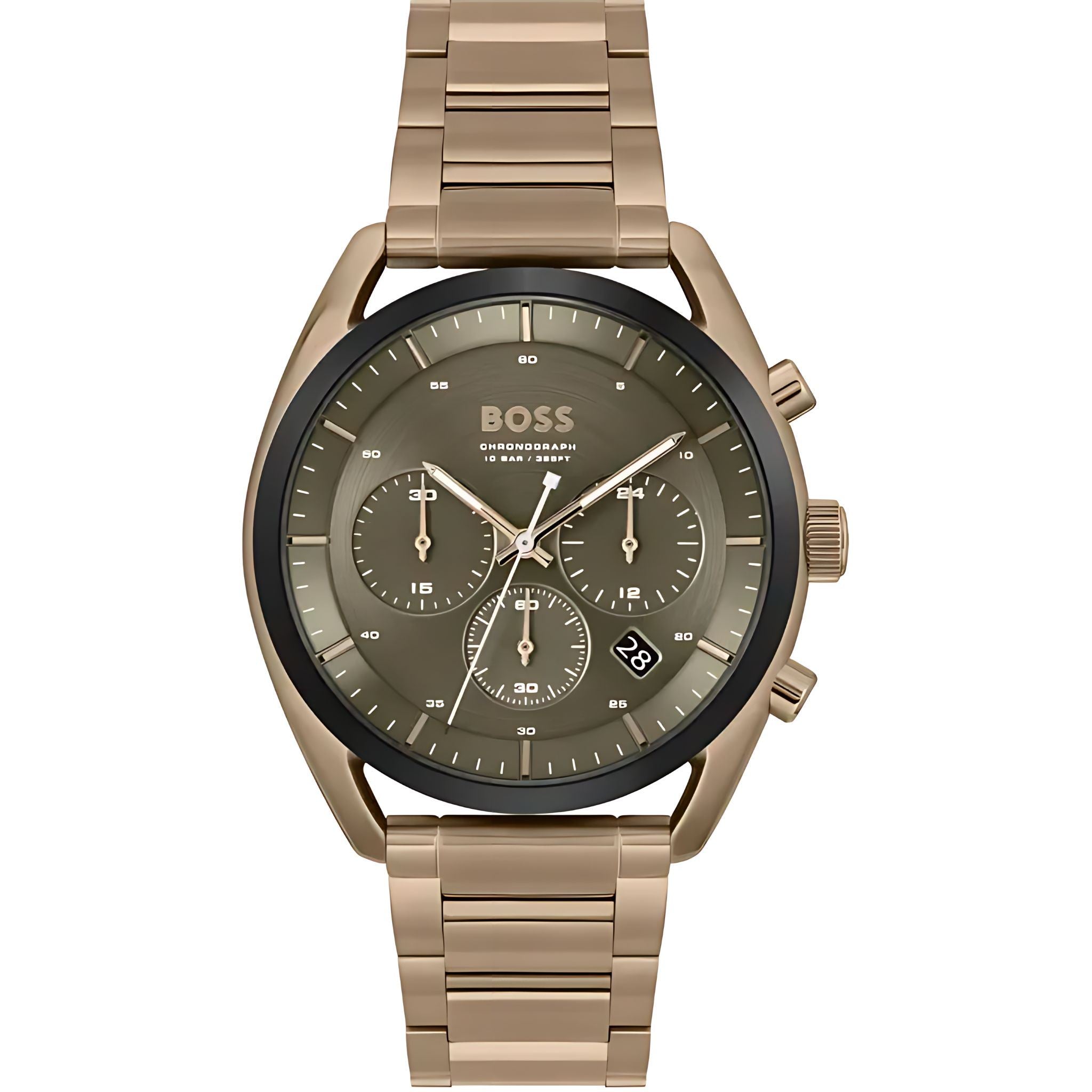 Hugo Boss Top Chronograph Gold Edelstahl Grün HB1514094