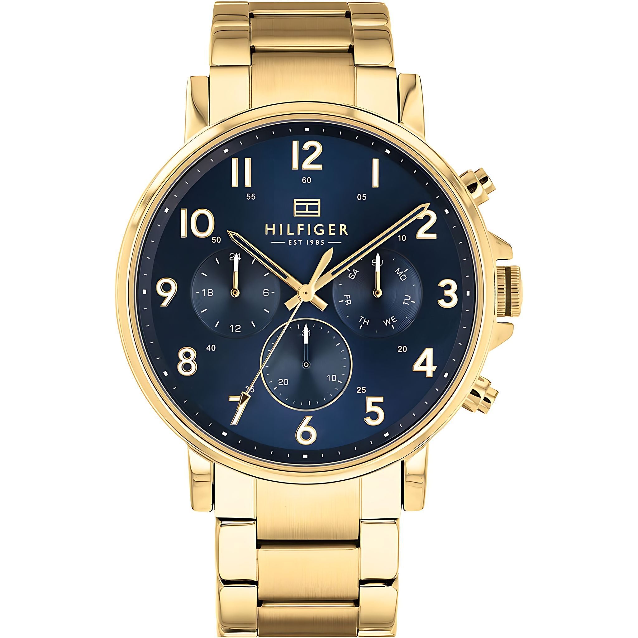 Tommy Hilfiger Daniel Armbanduhr gold blau Edelstahl