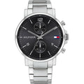 Tommy Hilfiger Daniel Armbanduhr silber schwarz Edelstahl