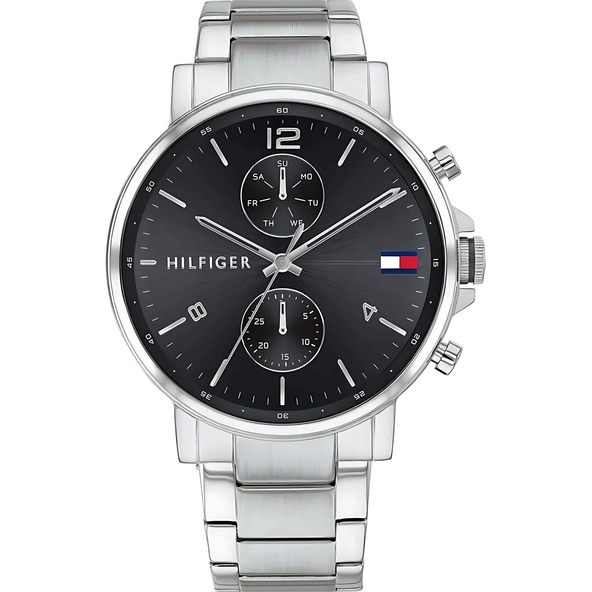 Tommy Hilfiger Daniel Armbanduhr silber schwarz Edelstahl