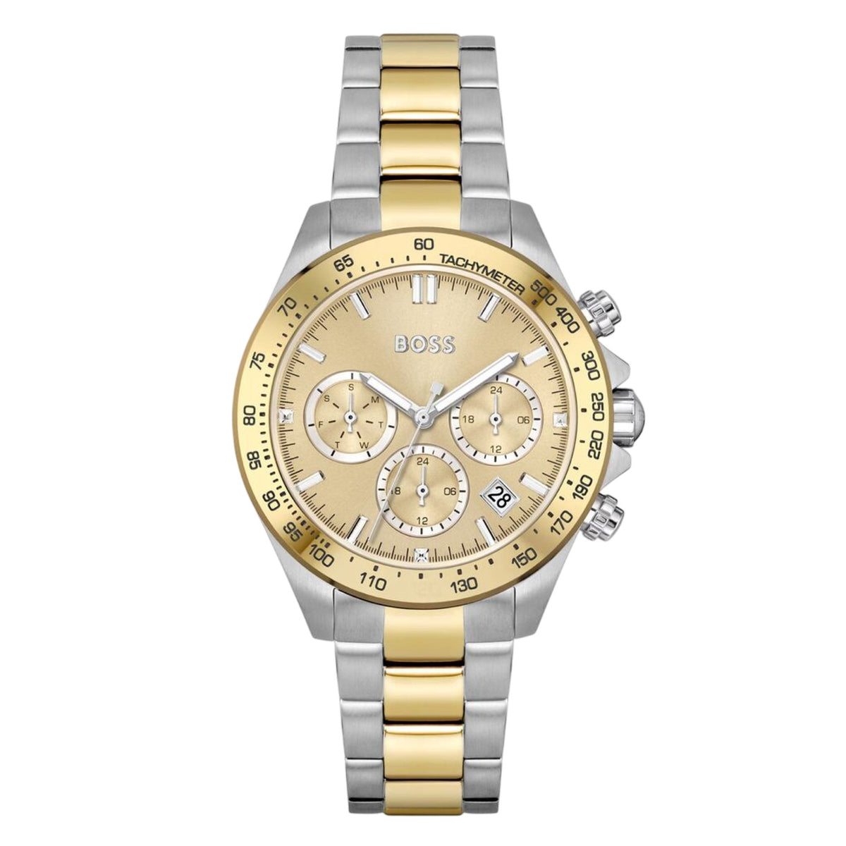 Boss Novia Damen Chronograph Gold Silber Edelstahl HB1502618