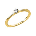Solitärring 1A481 aus 14 Karat Gelbgold mit Diamant 0,10 ct