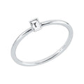 Solitärring 1DY76 aus 18 Karat Weißgold mit Diamant im Baguetteschliff 0,06ct
