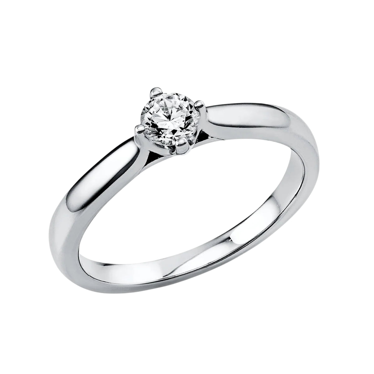 Solitärring 1E236 aus 95 Karat Platin mit Diamant 0,25 ct