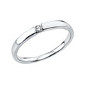 Solitärring 1JT91 aus 18 Karat Weißgold mit Diamant im Brillantschliff 0,05 ct