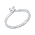 Solitärring 1FB15 aus 18 Karat Weißgold mit Diamant im Brillantschliff 0,27 ct