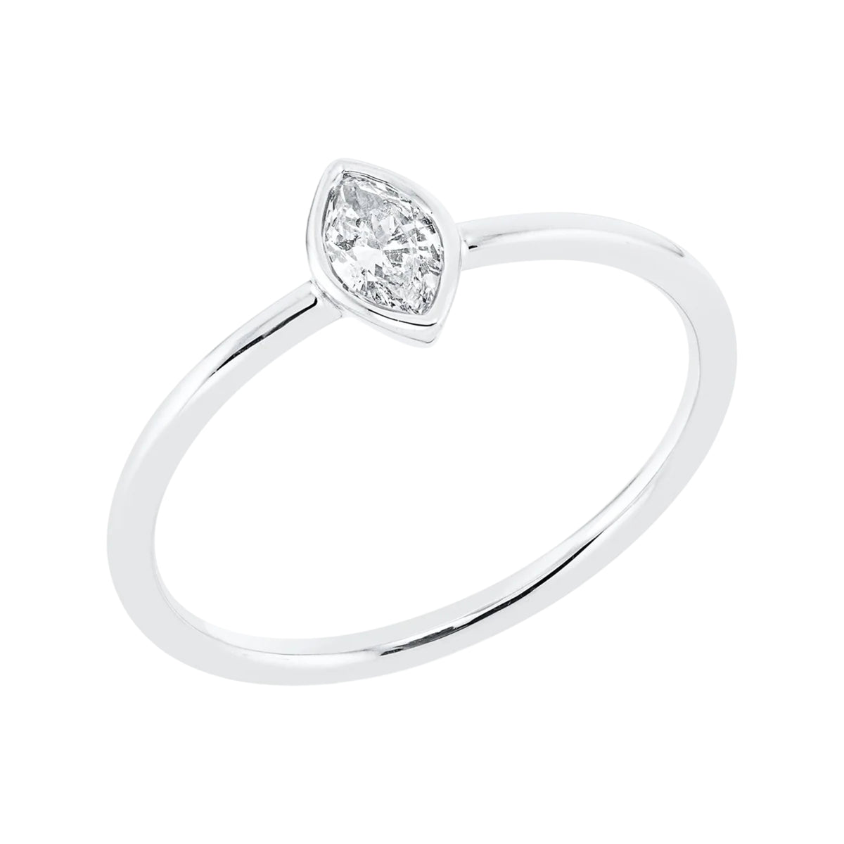 Solitaire Ring 1FW80 aus 18kt weißgold mit Diamant 0,24 ct