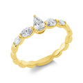 Solitärring 1HN45 aus 18 Karat Weißgold mit ovalem Diamant