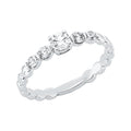 Solitärring 1HN74 aus 18 Karat Weißgold mit 5 Diamanten 0,41 ct
