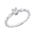Solitärring 1HN89 aus 18 Karat Weißgold mit fünf Diamanten 0,55 ct