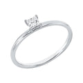 Solitärring 1IE02 aus 18 Karat Weißgold mit Diamant im Princessschliff 0,20ct