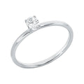 Solitärring 1IE18 aus 18 Karat Weißgold mit ovalem Diamant 0,25ct