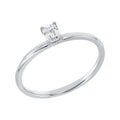 Solitärring 1IE22 aus 18 Karat Weißgold mit Diamant im Smaragdschliff 0,27ct