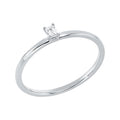 Solitaire Ring 1IE25 aus 18 Karat Weißgold mit Diamant im Smaragdschliff 0,10 ct