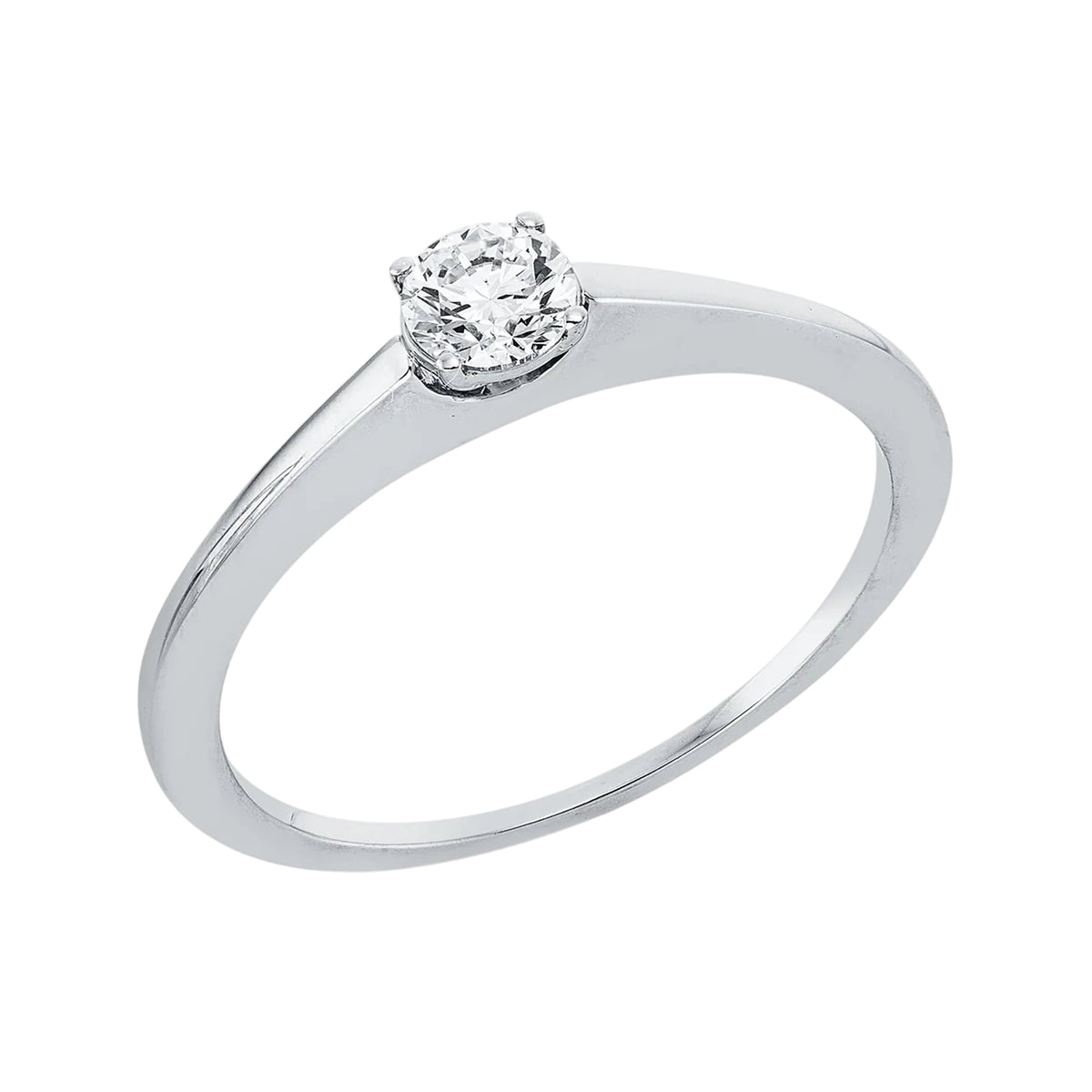 Solitärring 1IE78 aus 18 Karat Weißgold mit Diamant im Brillantschliff 0,25ct