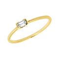 Solitärring 1JL19 aus 18 Karat Gelbgold mit Diamant im Smaragdschliff 0,16 ct