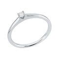 Solitärring 1KE50 aus 18 Karat Weißgold mit Diamant im Brillantschliff 0,10 ct