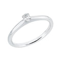 Solitärring 1KE58 aus 18 Karat Weißgold mit ovalem Diamant 0,11 ct