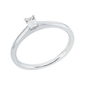 Solitärring 1KE68 aus 18 Karat Weißgold mit Diamant im Smaragdschliff 0,21 ct