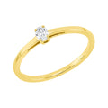 Solitärring 1KG24 aus 18 Karat Gelbgold mit ovalem Diamant 0,11 ct