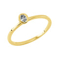 Solitärring 1KK84 aus 18 Karat Gelbgold mit ovalem Diamant 0,12ct