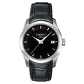 Tissot Couturier T-Classic Lady Damenuhr silber schwarz Lederarmband