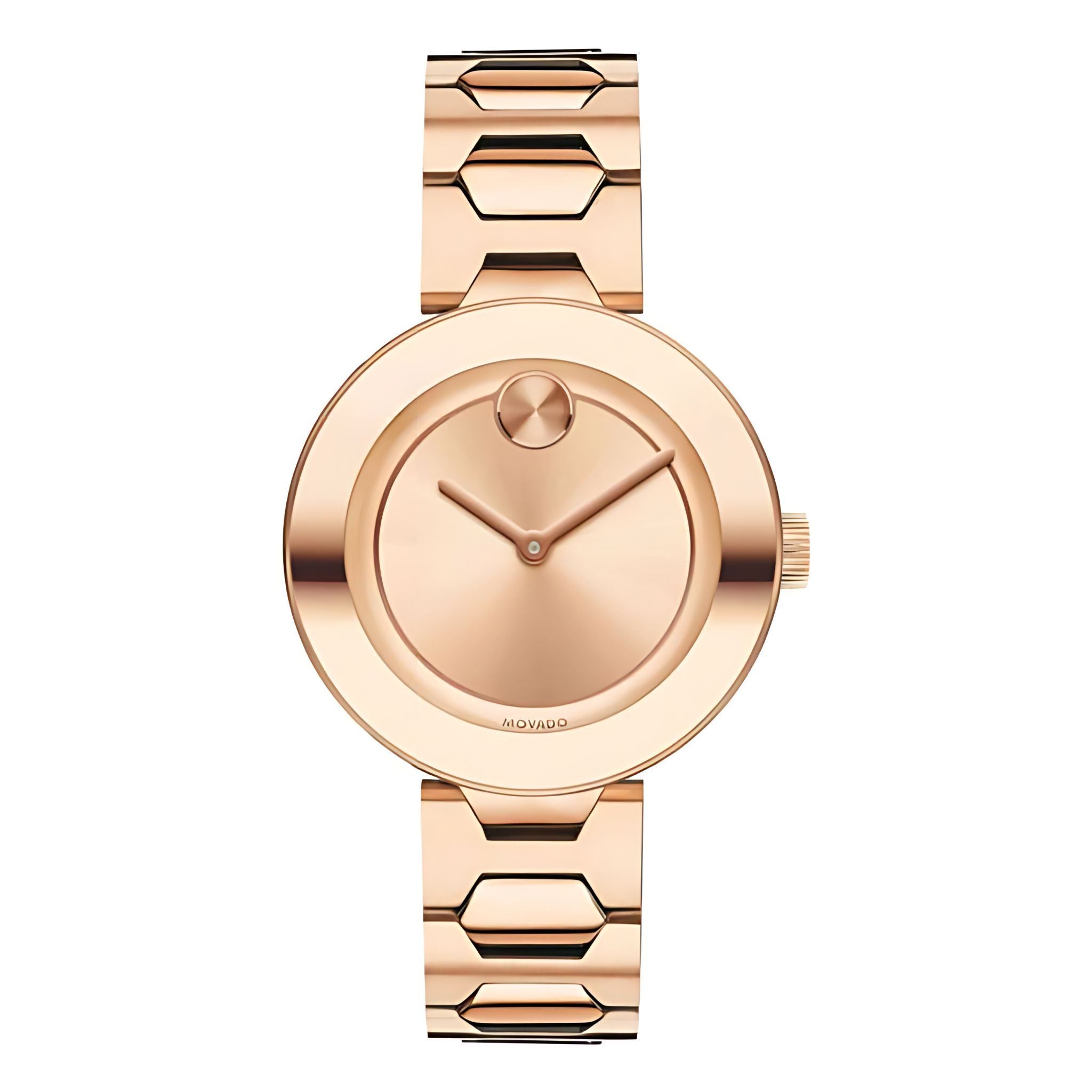 Movado Bold Damenuhr roségold Edelstahl elegante Designer Uhr