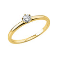 Solitärring 1O322 aus 14 Karat Gelbgold/Weißgold mit Diamant  0,15 ct