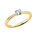 Solitärring 1Q558 aus 18 Karat Gelbgold mit ovalem Diamant 0,25 ct