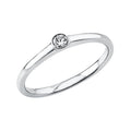 Solitärring 1U527 aus 18 Karat Weißgold mit rundem Diamant 0,10 ct