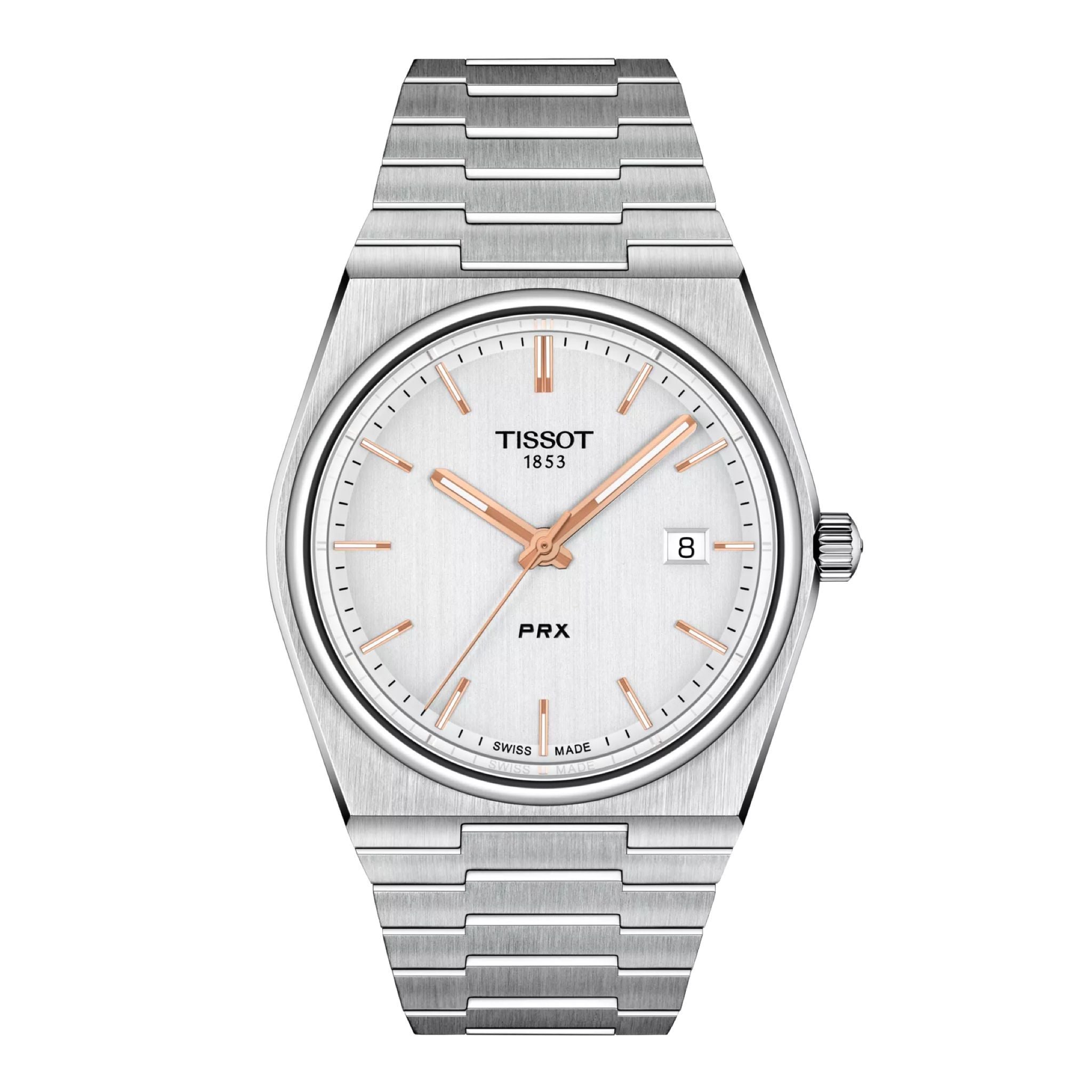 Tissot PRX 40mm Herrenuhr silber Edelstahl