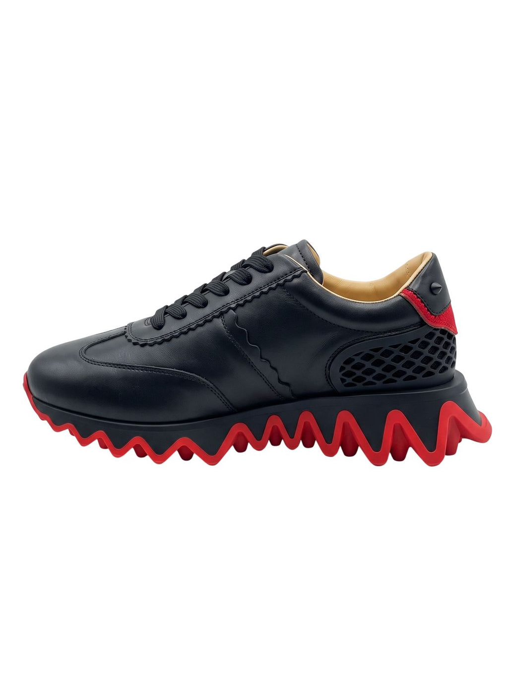 Louboutin Sneakers Herren schwarz rot