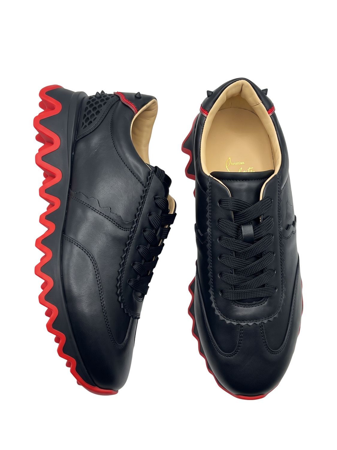 Louboutin Sneakers Herren schwarz rot