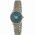 Gucci G Timeless Damenuhr silber gold blau