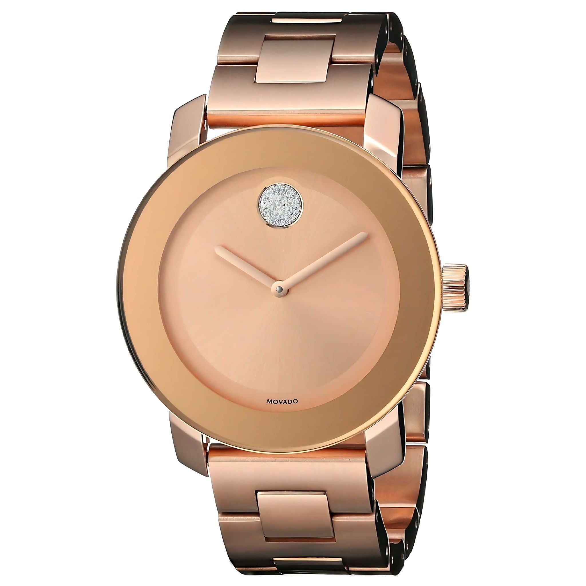 Movado Bold Damenuhr roségold Edelstahl stilvolle Designer Uhr