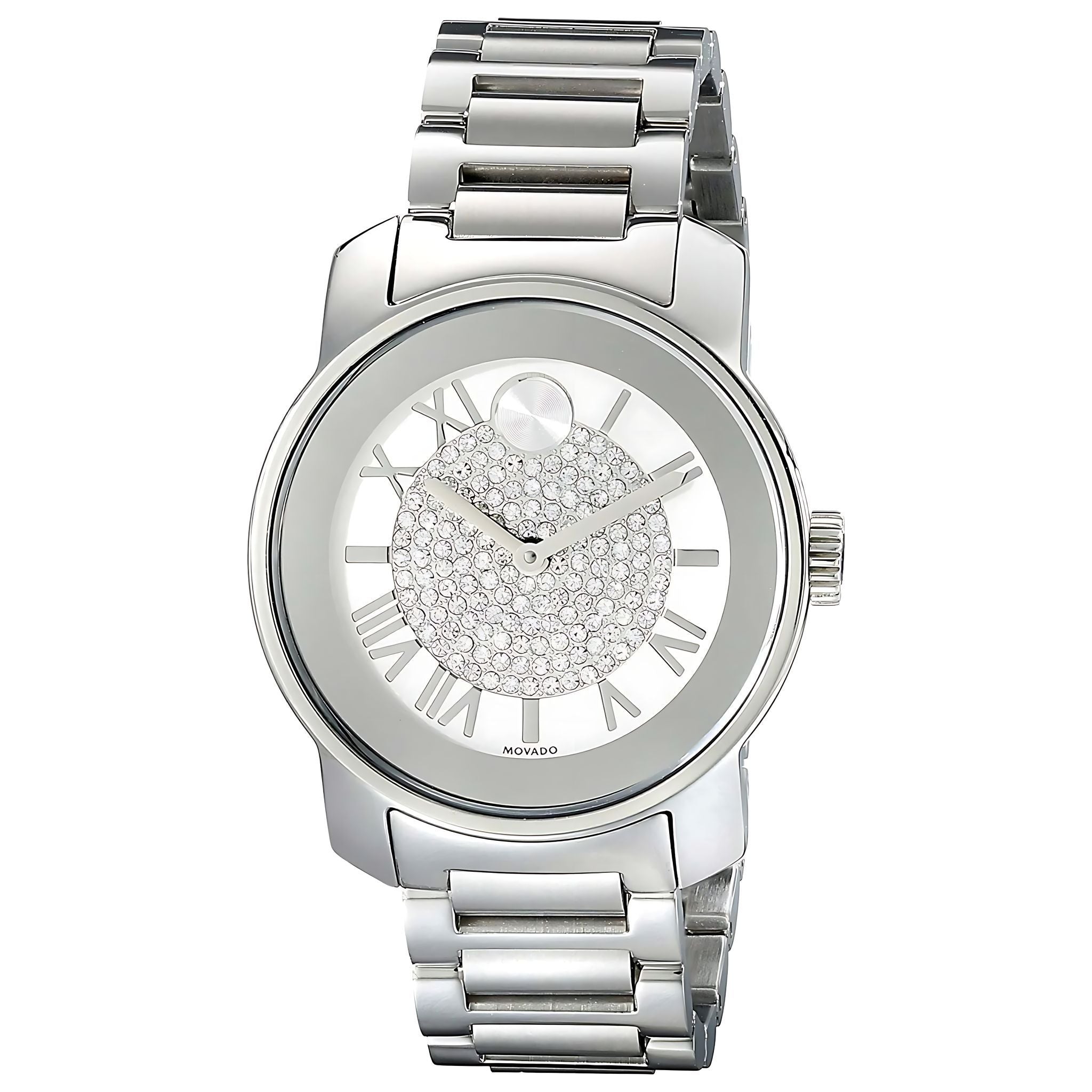 Movado Bold Damenuhr silber Edelstahl elegante Designer Uhr