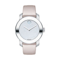 Movado Bold Damenuhr silber rosé Lederarmband