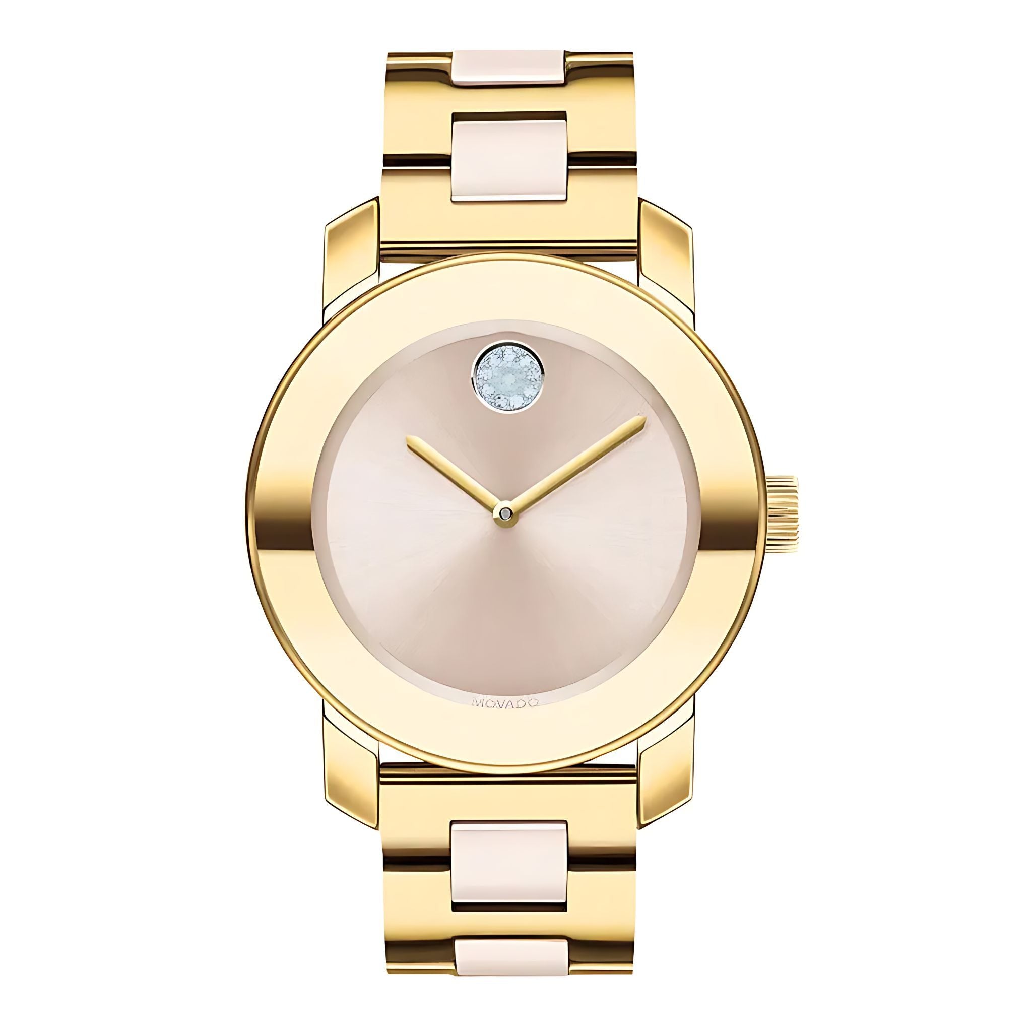 Movado Bold Damenuhr gold Edelstahl exklusive Designer Uhr