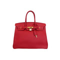 Hermès Birkin 35 Epsom Leder Rot Palladium Hardware 2014