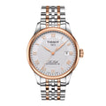 Tissot Le Locle Powermatic 80 Herrenuhr silber roségold Edelstahl