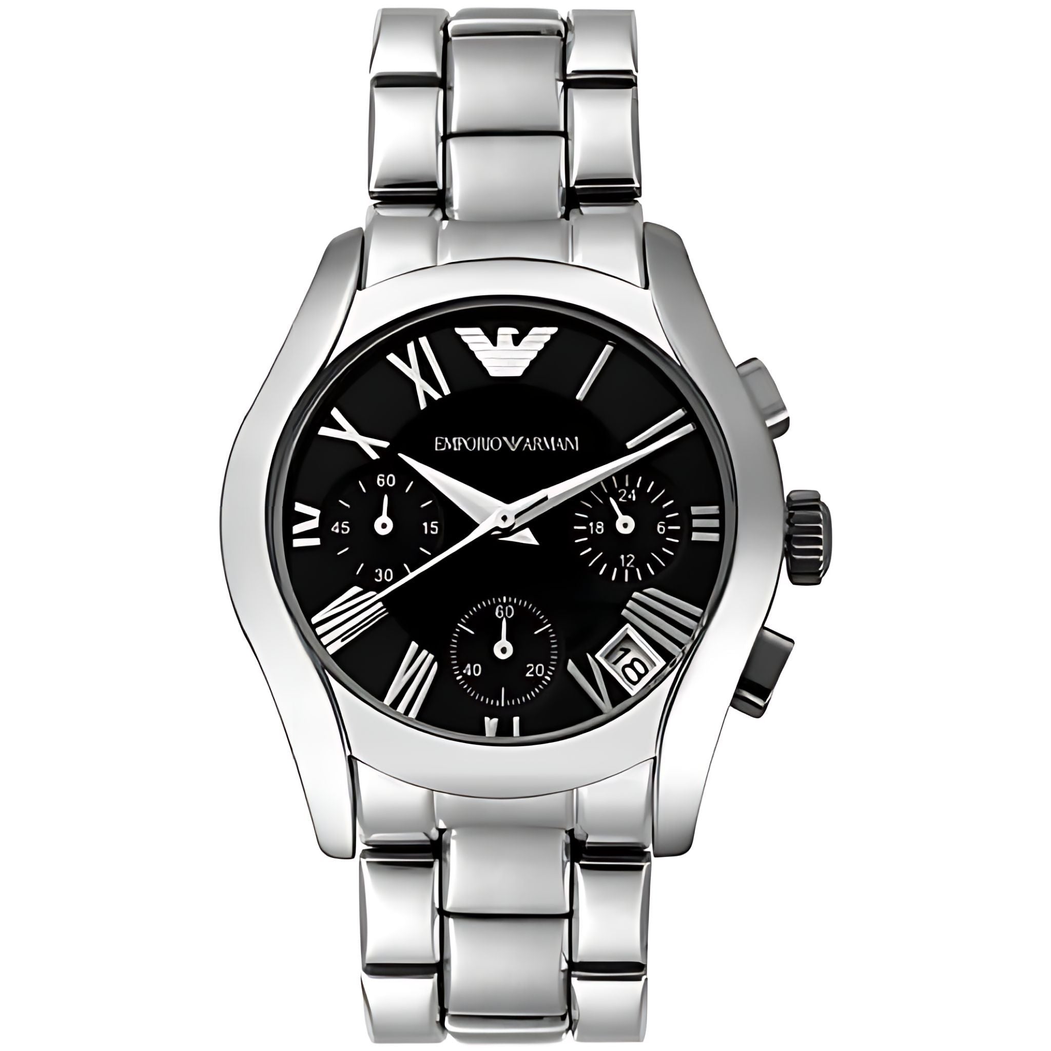 Emporio Armani Chronograph Damenuhr silber