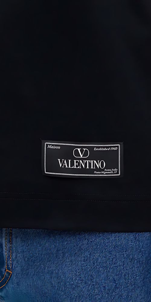 Valentino T-Shirt mit Logo Print in Schwarz Herren