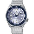 Seiko 5 Sports 5 Armbanduhr Silber Blau SRPE77K1