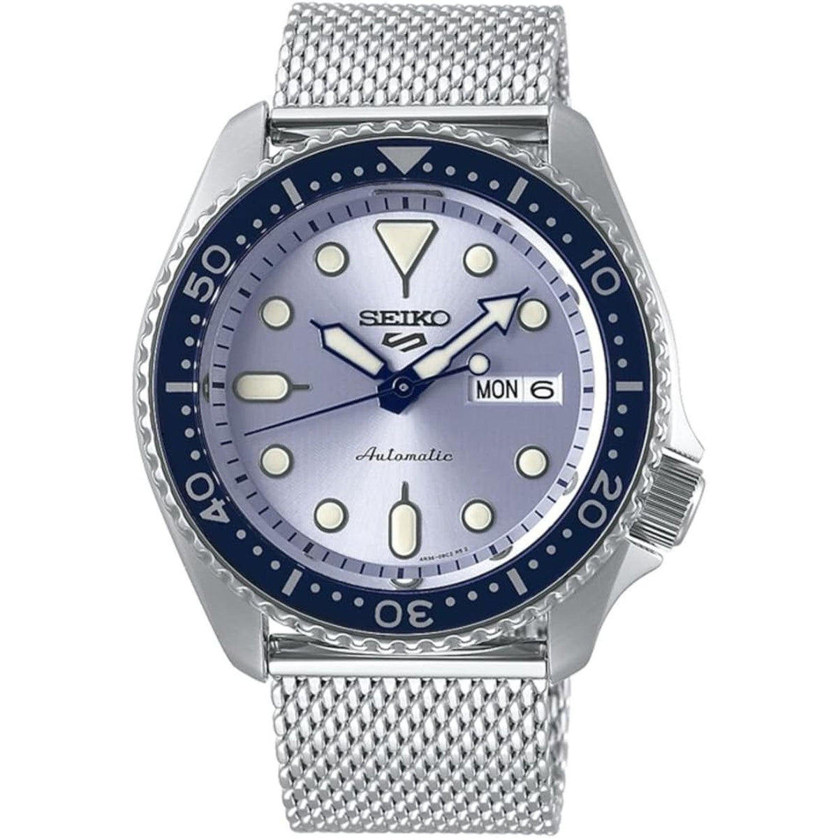 Seiko 5 Sports 5 Armbanduhr Silber Blau SRPE77K1
