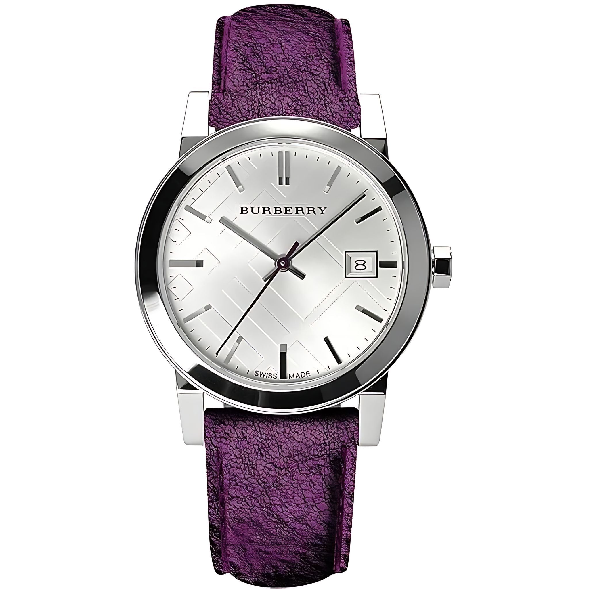 Burberry The City Damenuhr silber lila