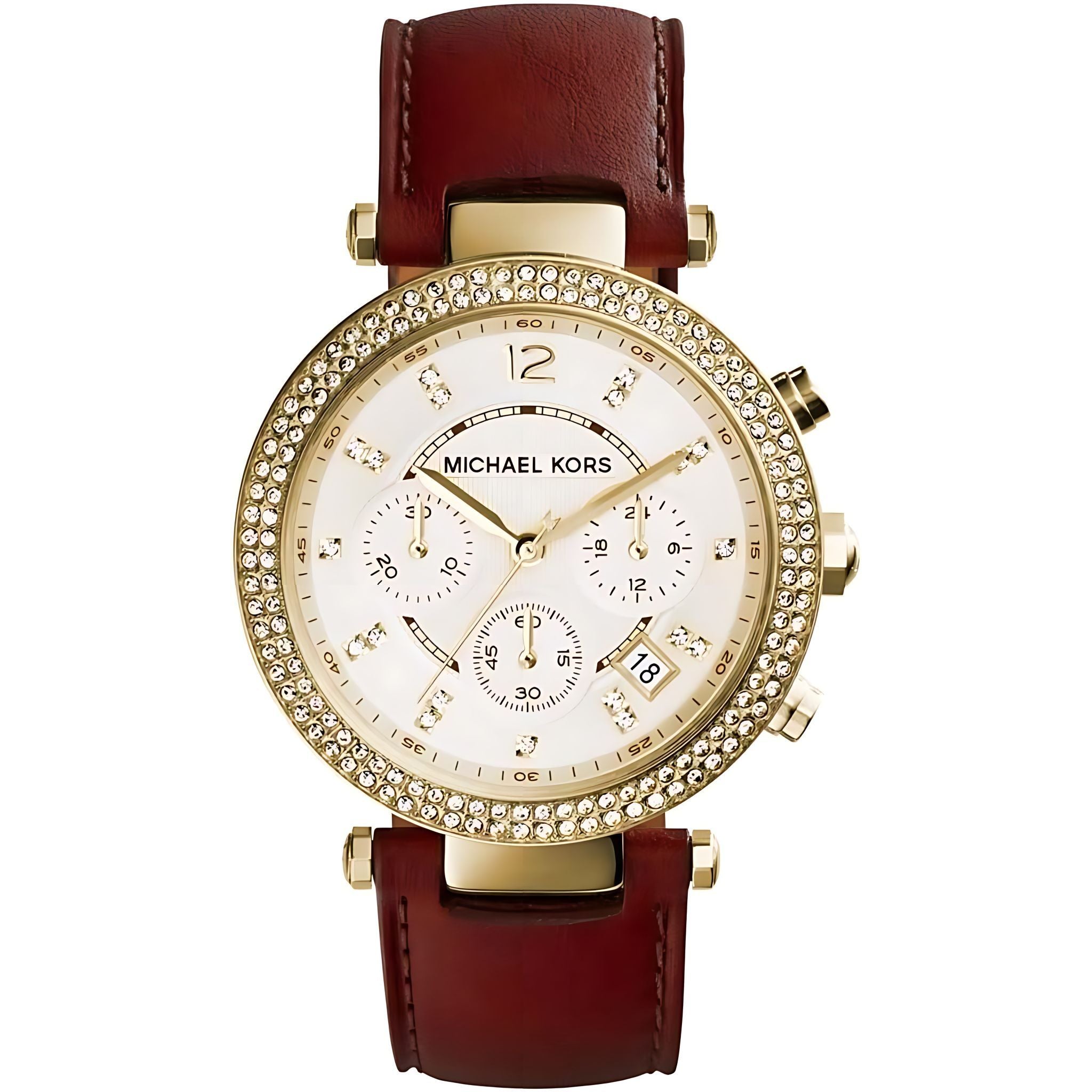 Michael Kors Parker Lady Damenuhr gold braun Lederarmband