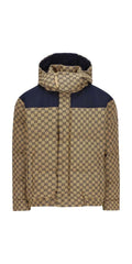 Gucci Logo Print Jacke Herren beige blau