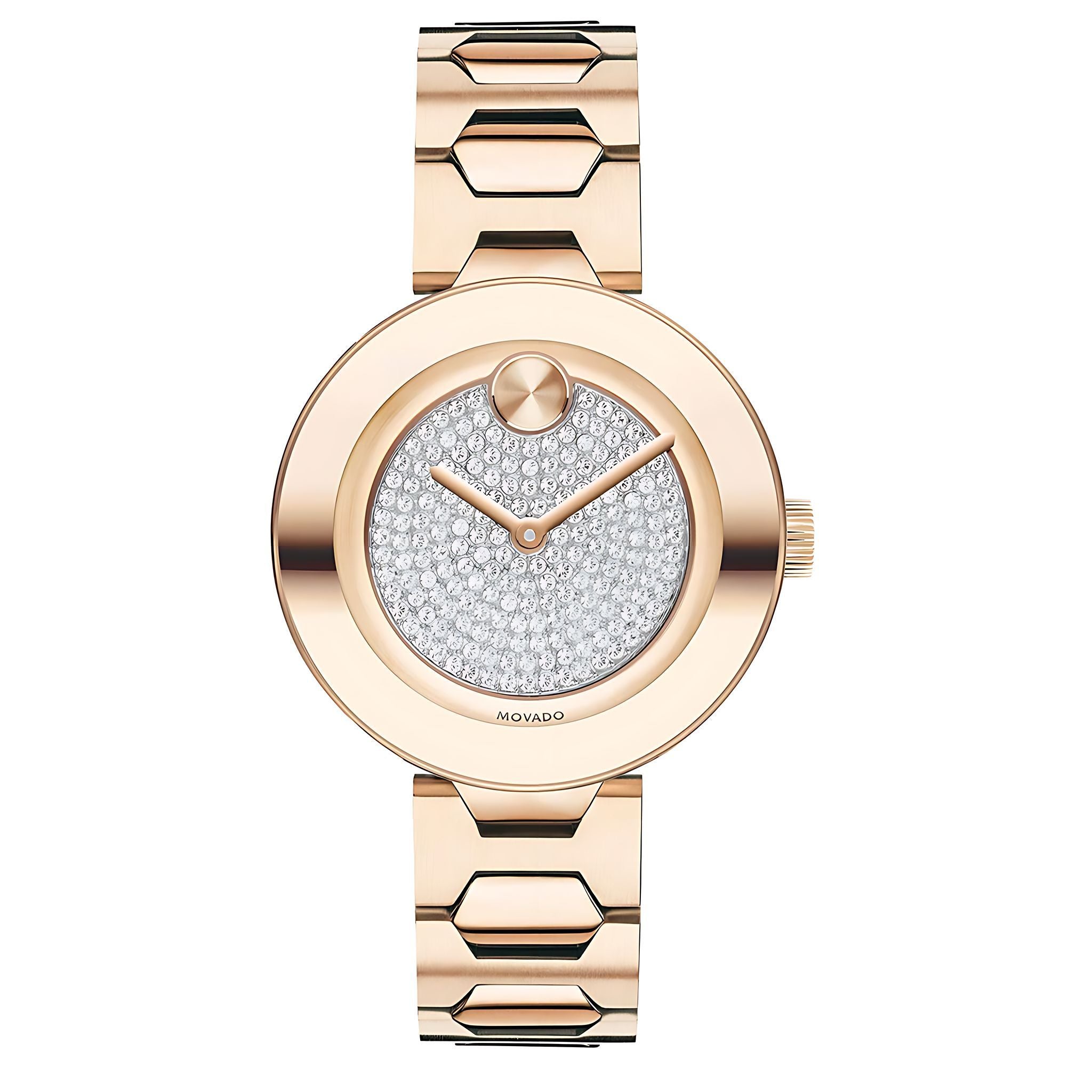 Movado Bold Damenuhr roségold Edelstahl elegante Designer Uhr