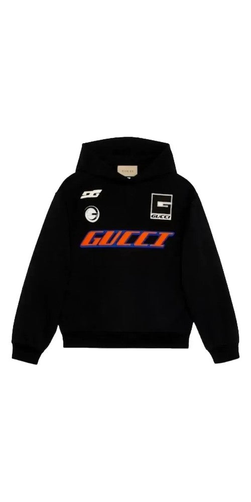 Gucci Moto Logo Hoodie Schwarz Herren