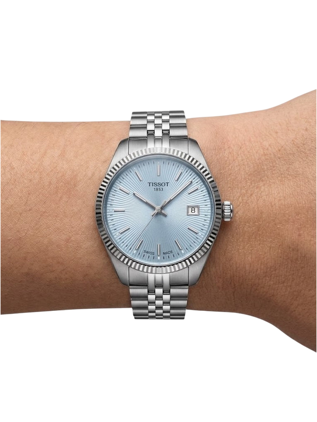 Tissot Ballade Damenuhr silber hellblau T156.210.11.351.00